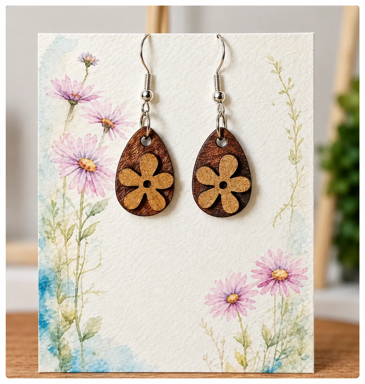 Pendientes flores