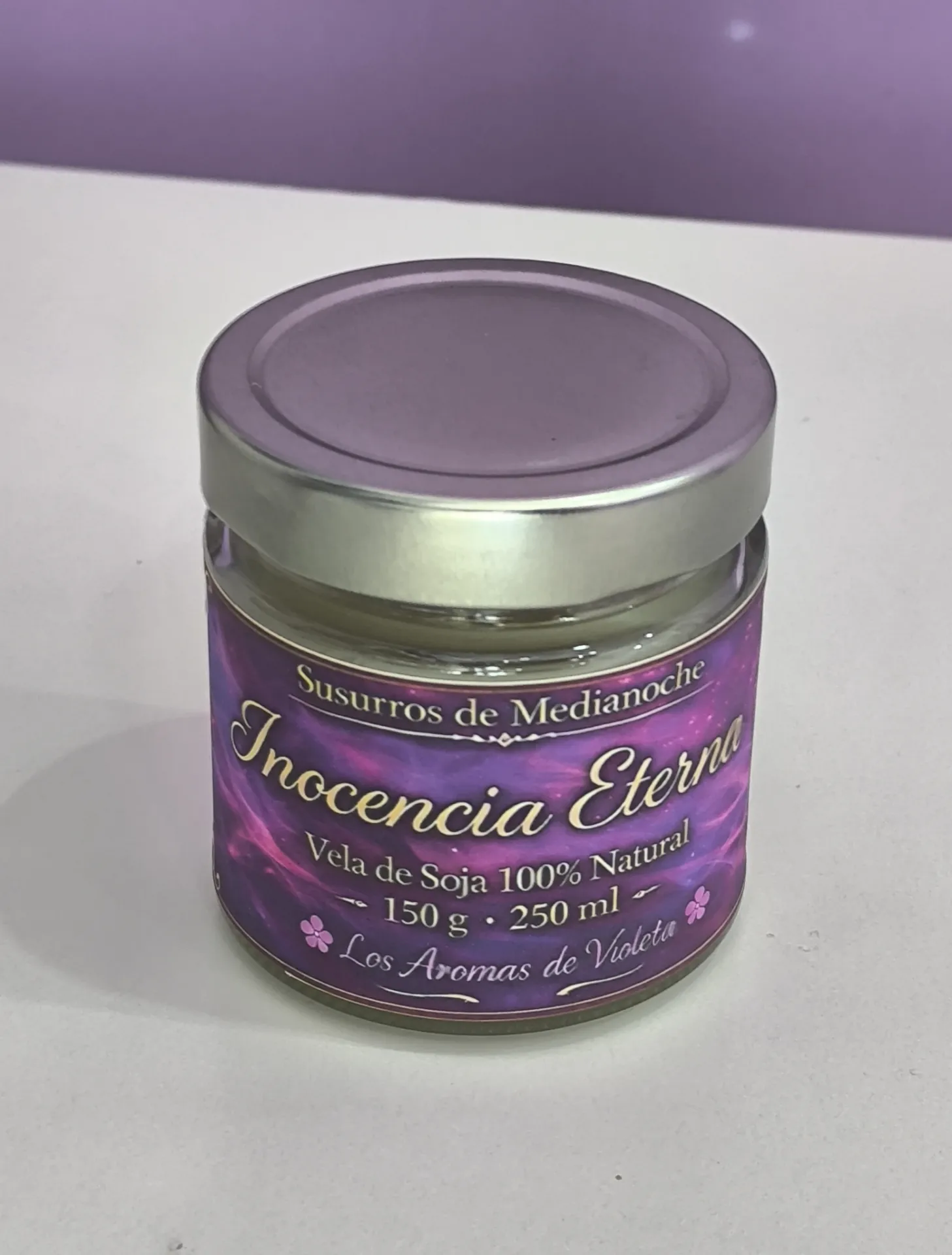 Vela Inocencia Eterna | Vela artesanal de cera de soja | Los Aromas de Violeta - Imagen 2